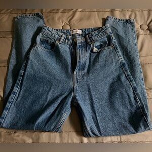 Zara High Waist Straight Leg Jeans